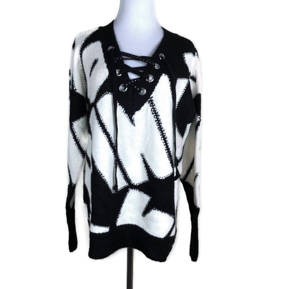 Victoria Secret Pink Fashion Show Lace Up Sweater